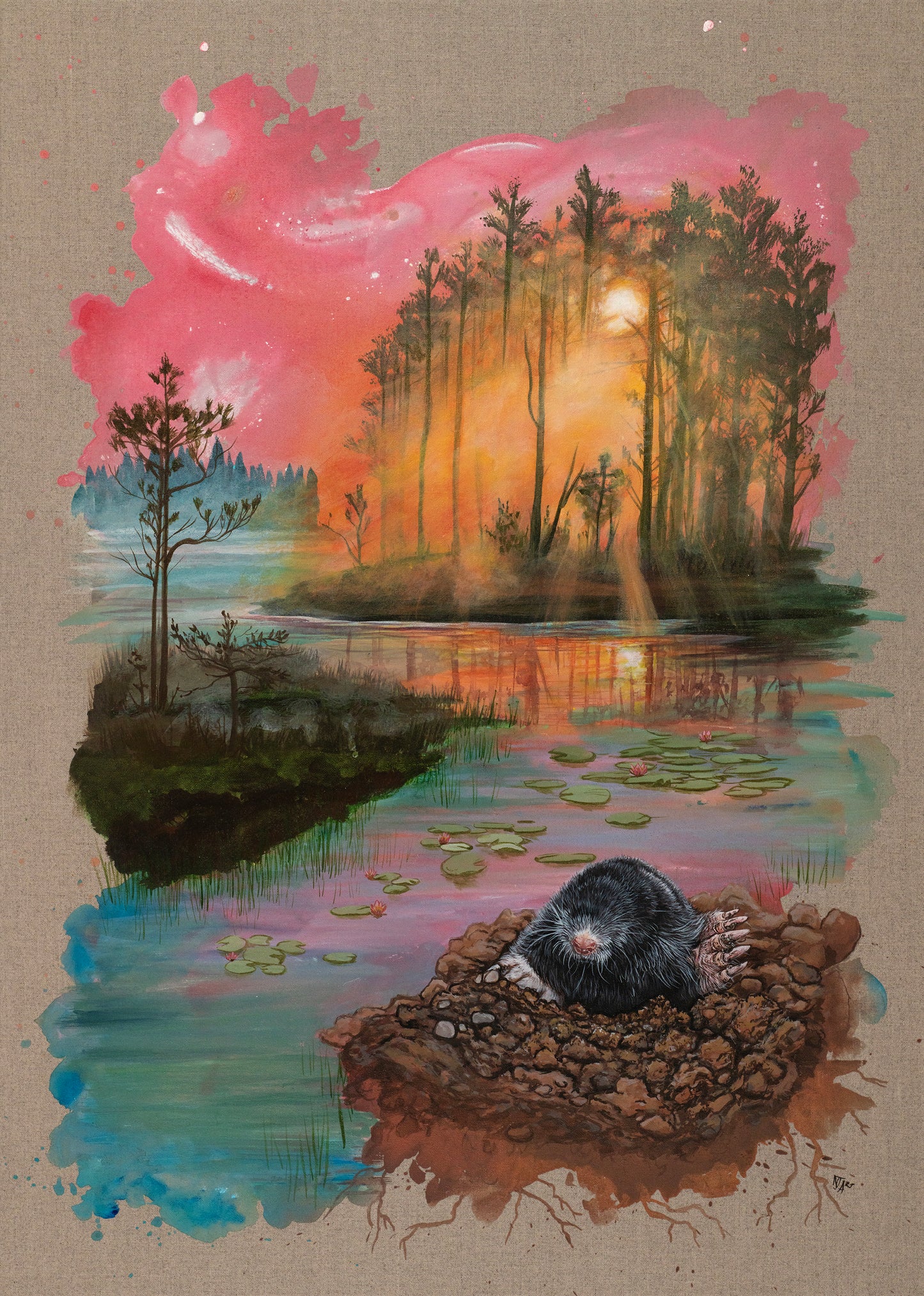 Misty moley morning - limited edition print pre-order