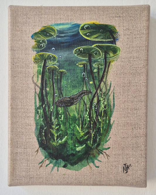 Beneath the lily pads