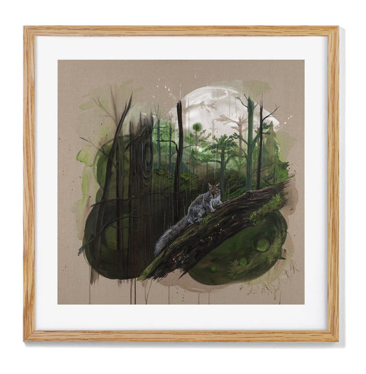 Drip, drip drop. Little woodland shower - limited edition print pre-order